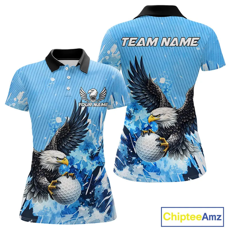 Blue Eagle Women's Golf Polo Shirts Custom Team Ladies Golf Outfit, Gift For Golf Lovers NQS11340