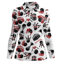 Load image into Gallery viewer, personalized bowling shirt for women – custom name design side view