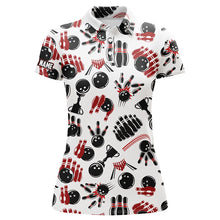 Load image into Gallery viewer, Custom bowling shirt for women – personalized team jersey front view
