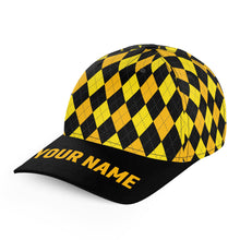 Load image into Gallery viewer, Multicolor argyle pattern custom name golf sun hats, unique golf gifts for golfers NQS9865
