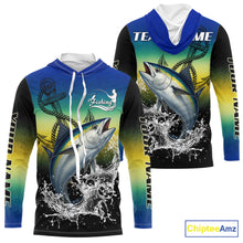 Load image into Gallery viewer, Personalized Tuna Fishing scales Long sleeve fishing shirts Custom Tuna performance fishing apparel NQS11114