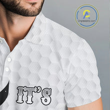Load image into Gallery viewer, Black and White Mens golf polo shirt custom It's in my DNA coffee golf wine mens golf outfit NQS10390