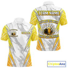 Load image into Gallery viewer, Bowling and beer That's why I'm here Funny Mens Bowling Shirts Custom Team Bowling Jerseys NQS10134