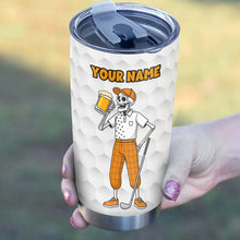 Load image into Gallery viewer, 1PC Funny Skull White Golf Beer Tumbler Custom Stainless Steel Tumbler Cup - personalized golf gifts NQS9881