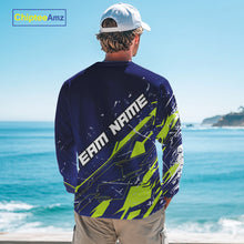 Load image into Gallery viewer, Mahi Mahi fishing sun protection shirts custom name blue and green fishing jerseys for team offshore NQS10331