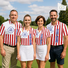 Load image into Gallery viewer, Custom 250 years of freedom American Flag Womens Golf Polo shirts, patriotic team golf jerseys NQS11598