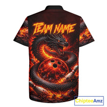 Load image into Gallery viewer, Custom Red Dragon Bowling Hawaiian Shirt, Team Bowling League jerseys NQS11588