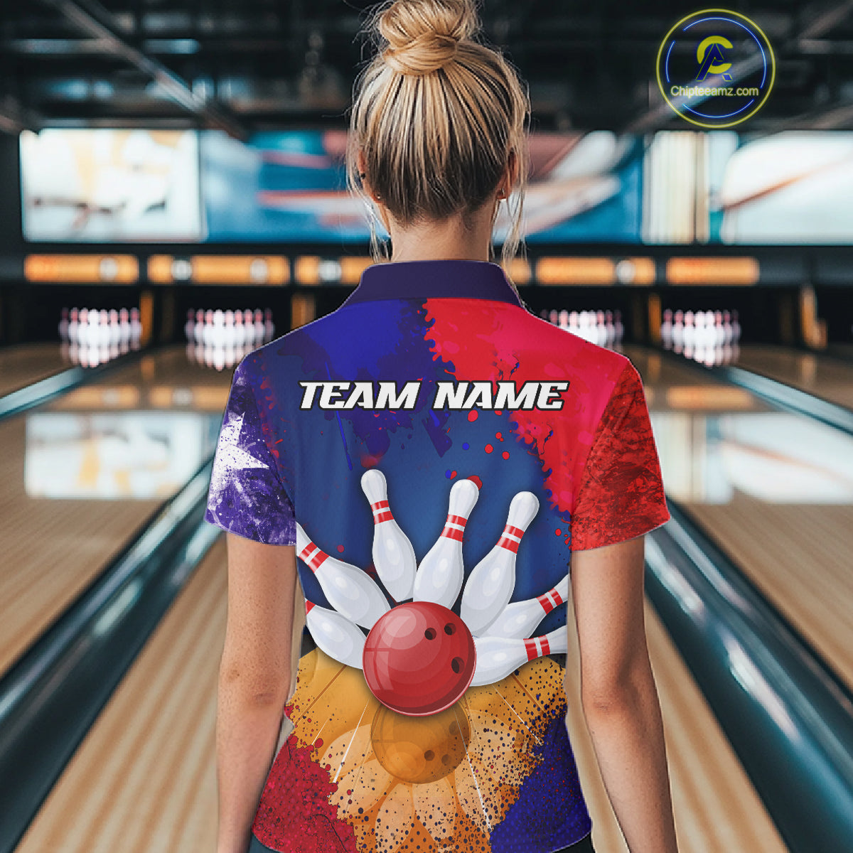 Custom Texas Flag Bowling Polo, 1/4 zip Shirts For Women, Patriotic Texas Bowling Team League Jerseys NQS11626