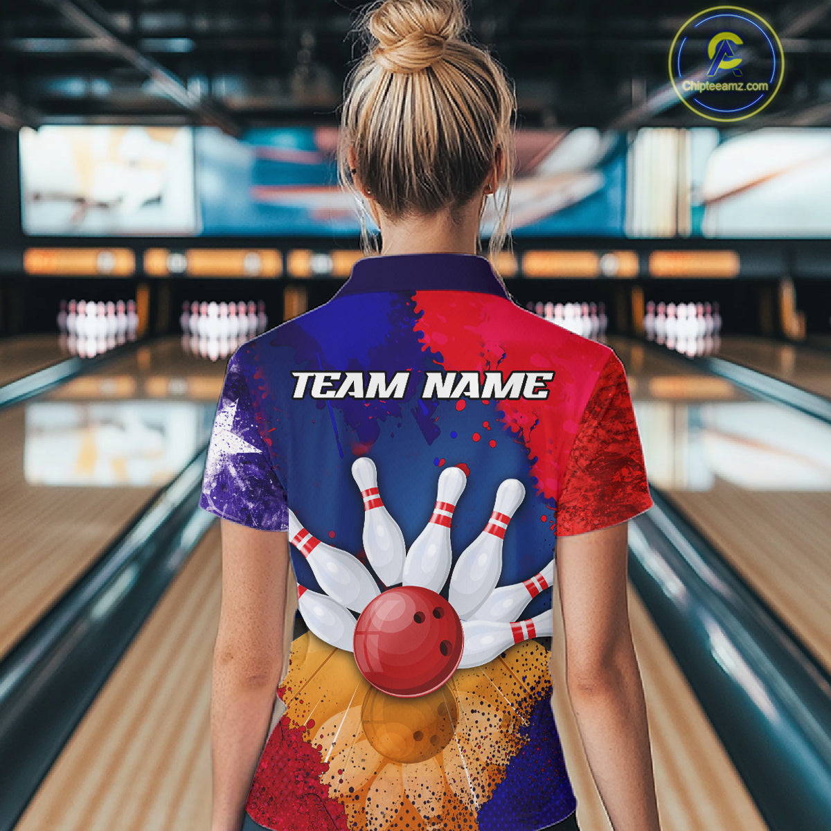 Custom Texas Flag Bowling Polo, 1/4 zip Shirts For Women, Patriotic Texas Bowling Team League Jerseys NQS11626