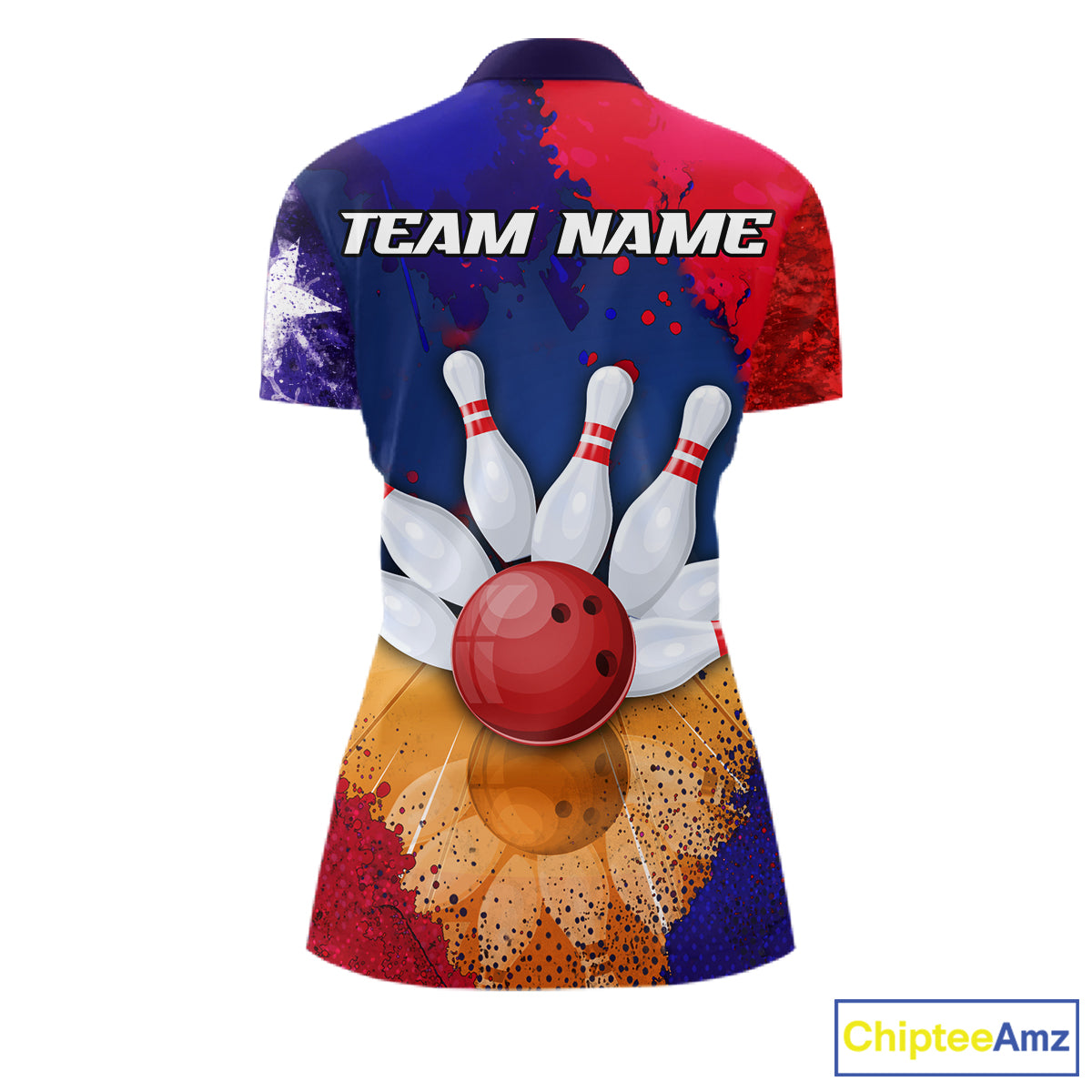 Custom Texas Flag Bowling Polo, 1/4 zip Shirts For Women, Patriotic Texas Bowling Team League Jerseys NQS11626
