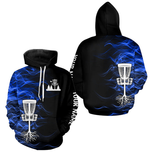Blue smoke black Disc Golf Hoodies custom team disc golf basket Disc golf hoodie NQS8942