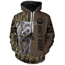 Load image into Gallery viewer, Silver Labrador Retriever Hunting dog customized Name Shirt, camo and brown color FSD4678