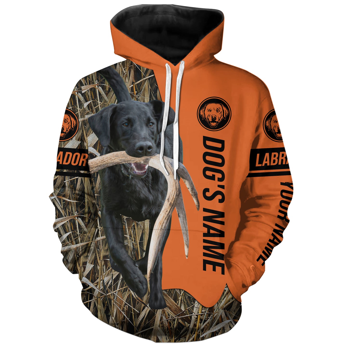 Black Labrador Retriever Hunting Dog Customized Name Shirts for Hunters FSD4074