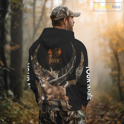 Deer Hunting Camo Shirt For Men, Custom Camo 3D Animal Deer Hunting Shirt NHT340