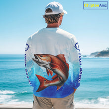 Load image into Gallery viewer, Redfish Fishing Long Sleeve Gift For Men Deep Sea Saltwater Angler Ocean Adventure 