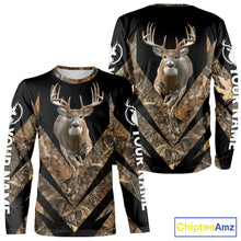 Load image into Gallery viewer, Customized Name Whitetail Deer Hunting Jump Shirt, Hunting Hoodie For Men NHT354