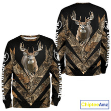 Load image into Gallery viewer, Customized Name Whitetail Deer Hunting Jump Shirt, Hunting Hoodie For Men NHT354