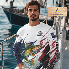 Load image into Gallery viewer, Custom Texas Flag Walleye Fishing Shirts, Texas Walleye Fishing Shirts Long Sleeve For Team NHT911