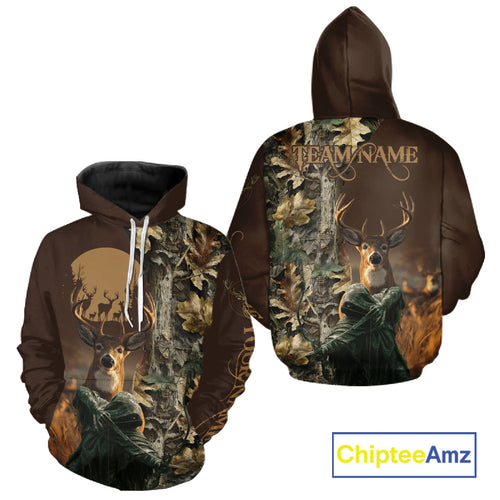 Best Brown Deer Hunting Shirt 3D All-Over Print with Camo, Grim Reaper For Deer Hunters NHT25