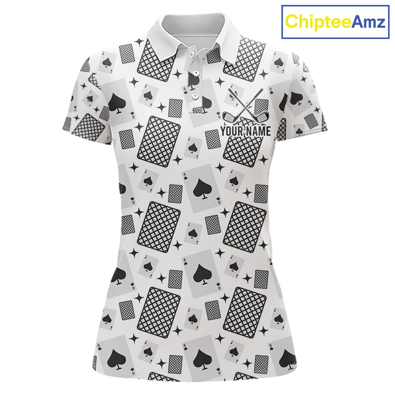 Personalized Poker Womens Golf Polo Shirt Funny Golf Top For Team, Golfer Gift For Womens NHT754