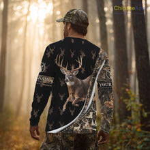 Load image into Gallery viewer, Best Deer Hunting Shirt Black Camo 3D Custom Name, Season Deer Hunting, Whitetail Deer Shirt NHT132