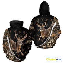 Load image into Gallery viewer, Best Deer Hunting Shirt Black Camo 3D Custom Name, Season Deer Hunting, Whitetail Deer Shirt NHT132