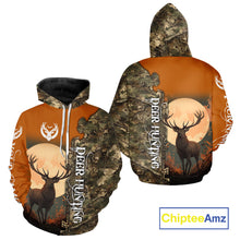 Load image into Gallery viewer, Best Orange Camo Deer Hunting Clothes 3D Full Print Full Moon Buck Design For Deer Hunters NHT41