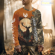 Load image into Gallery viewer, Best Orange Camo Deer Hunting Clothes 3D Full Print Full Moon Buck Design For Deer Hunters NHT41