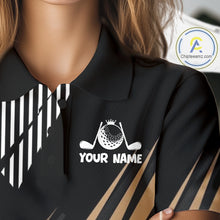 Load image into Gallery viewer, Personalized Raccoon Womens Golf Polo Shirt For Team, Brown Pattern Sport Golf Jersey NHT934