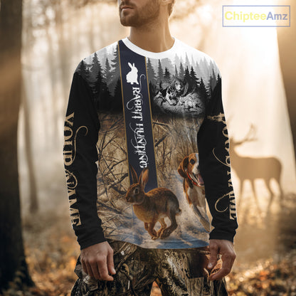 Beagle Rabbit Hunting 3D Camouflage Shirt – All Over Printed Design, Ideal Gift for Hunters NHT242