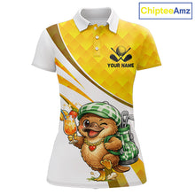 Load image into Gallery viewer, Funny Platypus Golf Polo Shirt For Womens, Golf Course Summer Outfit, Sporty Animal Golf Gift NHT573