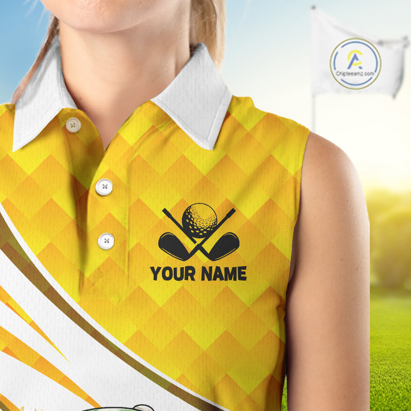 Funny Platypus Womens Sleeveless Golf Polo Shirt, Golf Course Summer Outfit, Sporty Animal Golf Gift NHT573