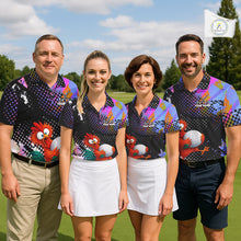 Load image into Gallery viewer, Custom Team Name Crazy Rooster Golf Polo Shirt Personalized Womens Performance Golf Jersey NHT952