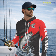 Load image into Gallery viewer, Hooded Chinook Salmon Fishing Long Sleeve Tournament Shirts, Personalized Salmon Fishing Jerseys NHT587
