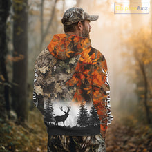 Load image into Gallery viewer, Deer Hunting Orange Camo Forest Custom Name 3D All Over Print Shirts Personalized NHT320