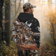 Load image into Gallery viewer, Best Whitetail Deer Hunting Shirt Black Brown Forest Camo 3D All Over Print For Deer Hunters NHT55