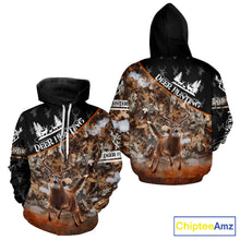 Load image into Gallery viewer, Best Whitetail Deer Hunting Shirt Black Brown Forest Camo 3D All Over Print For Deer Hunters NHT55