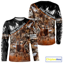 Load image into Gallery viewer, Best Whitetail Deer Hunting Shirt Black Brown Forest Camo 3D All Over Print For Deer Hunters NHT55