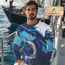 Load image into Gallery viewer, Custom Sailfish Long Sleeve Fishing Shirts For Men, Design Sailfish Fishing Jerseys NHT632