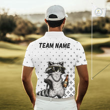 Load image into Gallery viewer, Funny Raccoon Golf Polo Shirt Custom Team Name Personalized Golf Team Polo Gift For Men