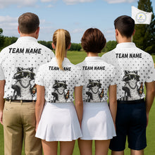 Load image into Gallery viewer, Funny Raccoon Golf Polo Shirt Custom Team Name Personalized Golf Team Polo Gift For Womens NHT999