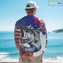 Load image into Gallery viewer, Custom Striped Bass Fishing Saltwater Performance Shirts, Fishing Shirt For Men NHT498