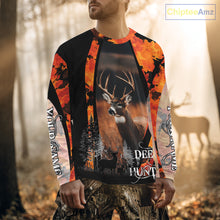 Load image into Gallery viewer, Beautiful Deer Hunting Shirt Orange Camo Custom Name Hunting Clothes For Deer Hunters NHT79