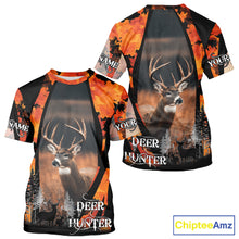 Load image into Gallery viewer, Beautiful Deer Hunting Shirt Orange Camo Custom Name Hunting Clothes For Deer Hunters NHT79