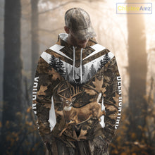 Load image into Gallery viewer, Whitetail Deer Hunting Custom Name Camo Shirt, Deer Hunting Shirt NHT332