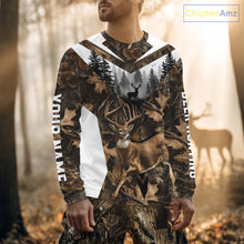 Load image into Gallery viewer, Whitetail Deer Hunting Custom Name Camo Shirt, Deer Hunting Shirt NHT332