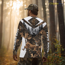Load image into Gallery viewer, Whitetail Deer Hunting Custom Name Camo Shirt, Deer Hunting Shirt NHT332