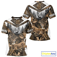 Load image into Gallery viewer, Whitetail Deer Hunting Custom Name Camo Shirt, Deer Hunting Shirt NHT332