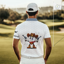 Load image into Gallery viewer, Funny Mens Golf Polo Shirts Custom Cowboy Golf Ball Golf Outfits, Best Golf Gifts NHT860