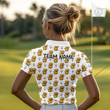 Load image into Gallery viewer, Custom Golden Retriever Womens Golf Polo Shirt - Personalized Dog Lover Team Name Jersey